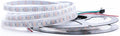WS2812B LED Strip Individual Addressable Light 60Pixels/m SMD 5050 RGB Pixel Strip DC5V (16.4FT 300LEDS Waterproof IP67, White PCB)