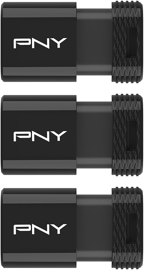 64GB PNY Elite-X Fit Type-C USB 3.2 Flash Drive – Up to 200MB/s Read, Advanced Performance, Convenient Portable Data Storage, Ultra Compact Fit Design, Type-C Connector, 3-Pack