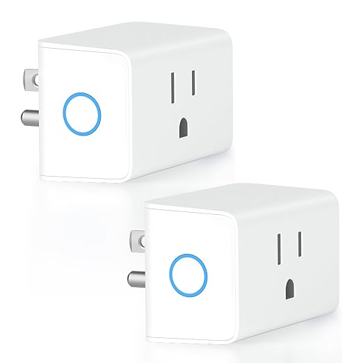 ELEGRP Matter Supported Mini Smart Plug, Smart Outlet 15A/1800W Max, Compatible with Apple Home, Siri, Alexa, Google Home, SmartThings, Compact Design, UL Certified, 2.4G Wi-Fi Only, White, 2 Pack