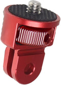 Camera Tripod Mount for Gopro Adapter, 360° Adjustment 1/4-20 Screw Conversion Adapter for GoPro Hero10, Insta360 ONE X3, X2, Go 2, Xiaomi Yi and Other Action Cameras (red)