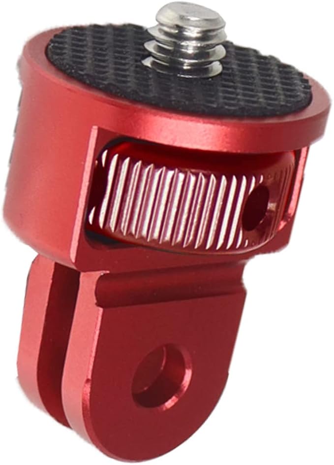 Camera Tripod Mount for Gopro Adapter, 360° Adjustment 1/4-20 Screw Conversion Adapter for GoPro Hero10, Insta360 ONE X3, X2, Go 2, Xiaomi Yi and Other Action Cameras (red)