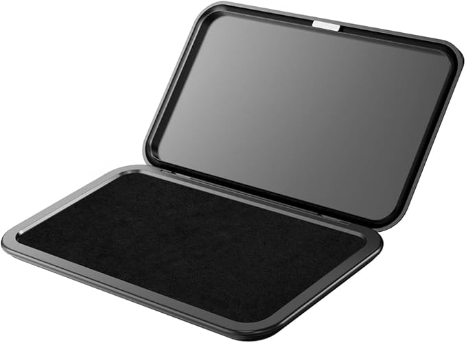 Fingerprint Ink Pad Ultra-Black 6.2" – Quick-Dry, Flawless, Non-Toxic Ink for 10,000+ Clear Prints – Large Stamp Pad for Notary, ID Verification, Banks, Schools, Law Enforcement & Legal Forms