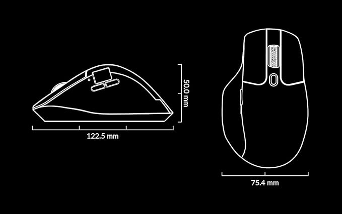 Keychron M6 Wireless All Silent Gaming Optical Mouse, 8000Hz Tri-Mode 2.4 GHz/Bluetooth 5.3/Wired, PixArt 3950 Sensor, 30000 DPI, Magnetic Metal Scroll Wheel for Windows PC/Mac - Black