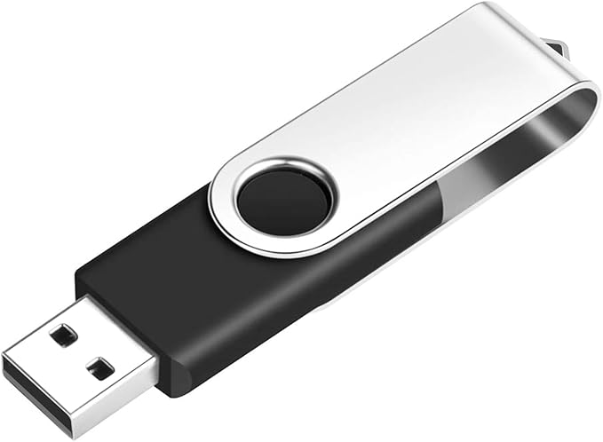 4GB USB Flash Drive 2-Pack EASTBULL USB 2.0 Drives Swivel USB Stick Memory Stick Metal Pen Drive (Black & Blue)