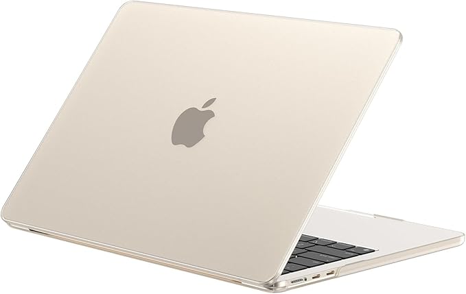 EooCoo Case Compatible with MacBook Air 13 inch M5 2026-2022 M4 M3 M2 A3449 A3240 A3113 A2681, Matte Hard Shell Scratch Resistant Protective Cover Compatible for MacBook Air 13.6 inch, Frost Starlight