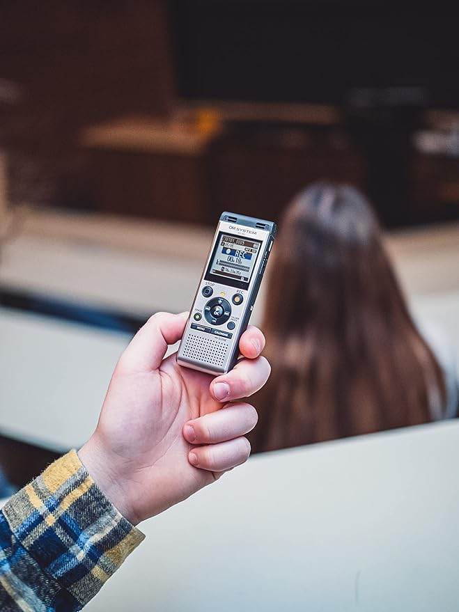 OM SYSTEM Olympus WS-882 Digital Voice Recorder, with Linear PCM/MP3 Recording Formats, USB Direct, 4gb Playback Speed and Volume Adjust, File Index, Erase Selected Files