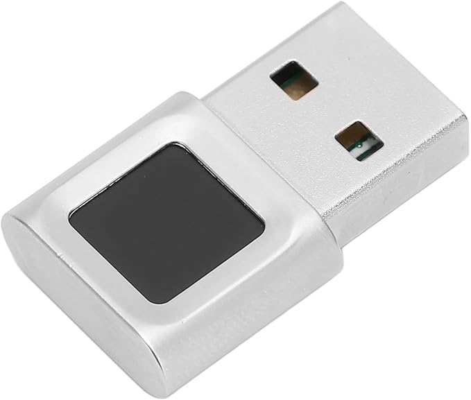 USB Fingerprint Reader for Hello, Portable Security Key Biometric Fingerprint Scanner 0.5 Seconds 360 Degree Detection, for 10/11 32/64 Bits
