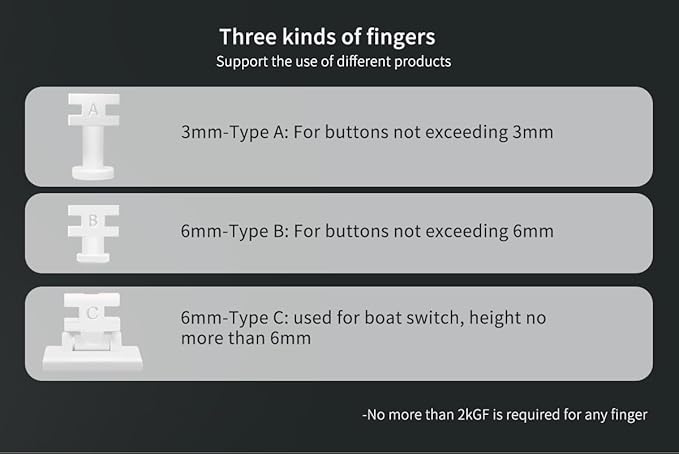 Mengshen Smart Fingerbot Smart Switch Button Pusher Universal Finger Robot Switch Wireless Bluetooth Control No Wiring Needed Timer and App Integration Compatible with Google Alexa
