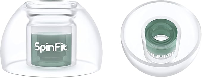 SpinFit Omni for True Wireless Earbuds & IEMs - L - Patented Silicone Eartips for Replacement (1 Pair) (3.7 mm Nozzle Dia.)