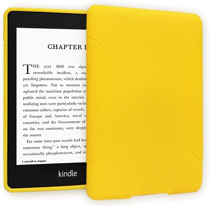 Youngme Case for All-New Kindle (11th Generation, 2024/2022 Release) - Slim Fit TPU Gel Protective Cover Case for All-New Kindle E-Reader 6" (Yellow)