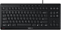 Cherry Stream Keyboard TKL, Wired Keyboard Without Number Pad, Whisper Quiet Keys, Unique Typing Feel, Slim Design, SX Scissor Switches, QWERTY, Black