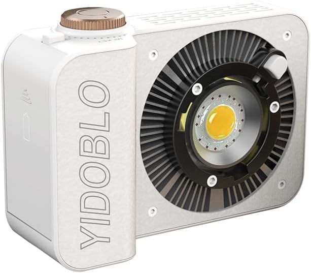 ZC-100BI 100W COB Video Light with Bowens Mount,10000Lux/m 2700K-7500K Bi-Color Camera Light with 10 Scenario Simulations Control Continuous Lighting for Photography (ZC-60C+Battery)