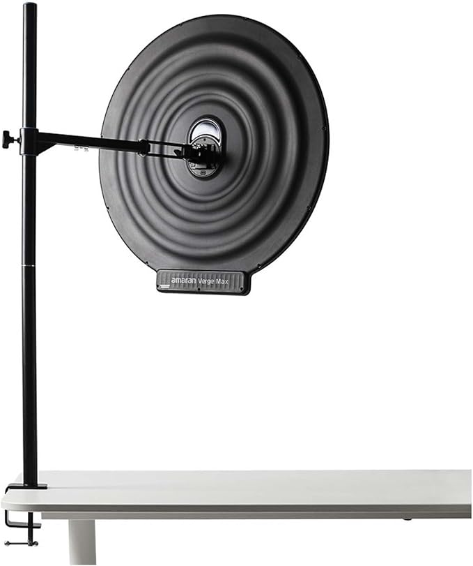 Amaran Verge Max Kit 22" Key Light with Stand/Adjustable Arm for Streaming,60W Bi-Color 2700-6500K Support 7 Lighting Effects Desk Ring Panel Light for Video Recording,Game,Podcast,Tiktok(Charcoal)
