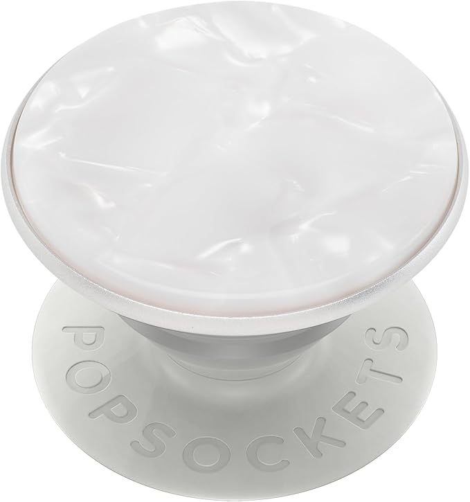 PopSockets Adhesive Phone Grip, Holder, Phone Stand, White - Pearl White