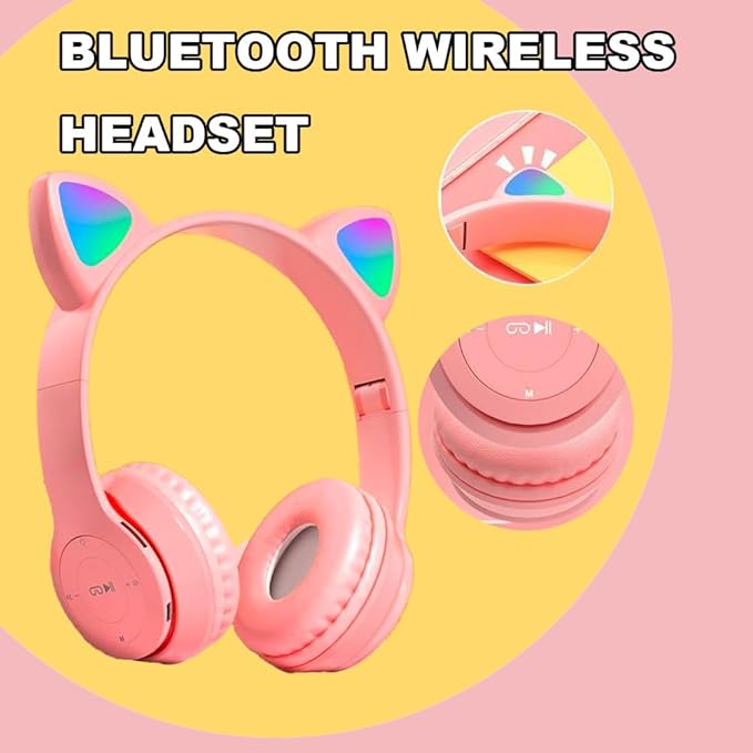Upgraded Hybrid Noise Cancelling Headphones Over Ear with Transparent Modes Wireless Bluetooth with Mic Soft-Earpads Hi-Fi Audio Deep Bass Comfortable Fit Long Playtime for Home Office Travel Pink
