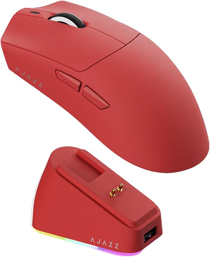 AJ139P V3 MC Wireless Gaming Mouse 2.4G Wired/Bluetooth | RGB Magnetic Charging Dock | Lightweight Design | 24K DPI | 800mAh Battery | PAW3311 Sensor | 5 Programmable Buttons, Compatible with PC/Mac