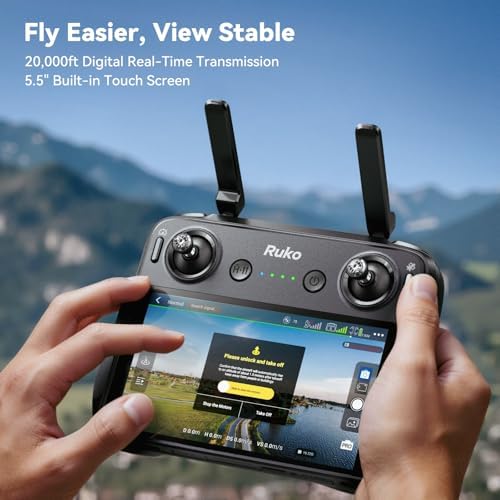 Ruko U11MINI 4K (RC3), Beginner Drone with Touchcreen Controller and U11MINI 4K Drone Propellers
