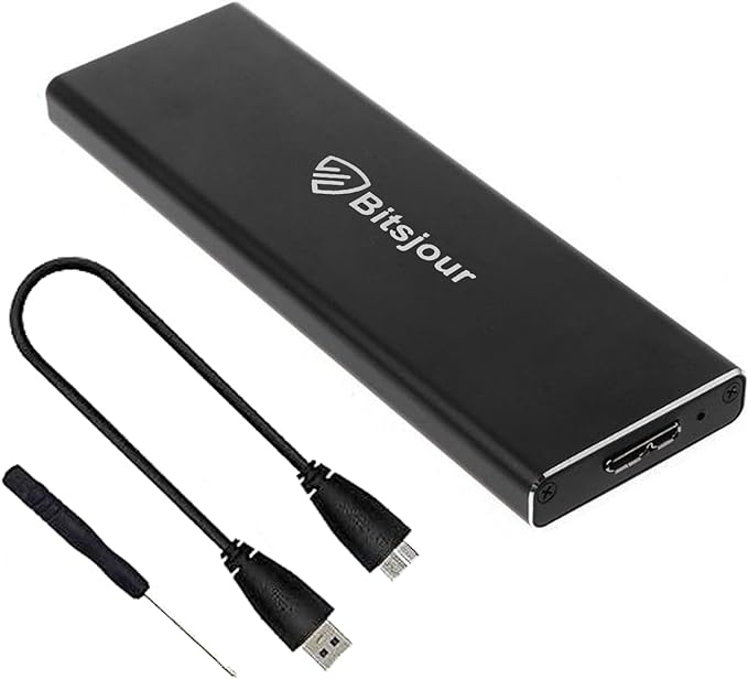 MacBook SSD Enclosure for 6+12pin Apple 2010 2011 MacBook Air SSD A1370 EMC 2393/2471, A1369 EMC 2392/2469, USB 3.0 External Case with Organizer Bag