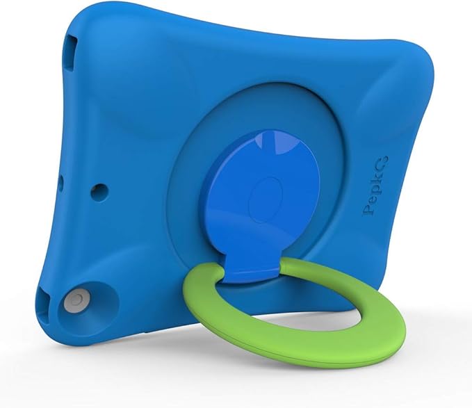 Kids EVA Case for iPad | Multi-Direction Stable Stand | Compatible with 10.2-Inch iPad 2021/2020/2019 (9th/8th/7th Generation) (Blue+Green)