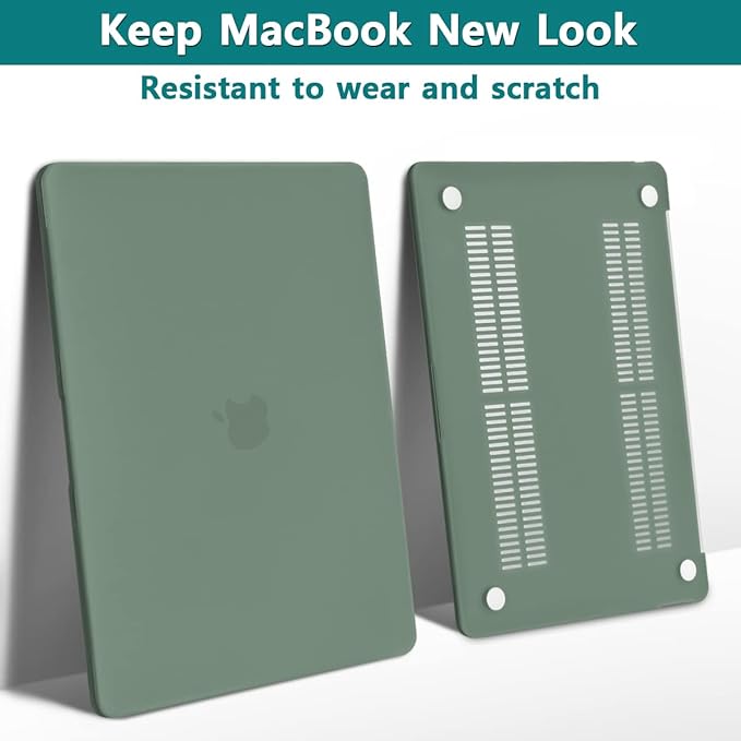 Teryeefi Case Compatible with MacBook Pro 13 inch Case A2338 M1 M2 A2251 A2289 A2159 A1989 A1706 with Touch Bar (2016-2022 Release) ,Alpine Green