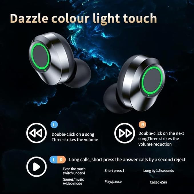 TWS True Wireless Earbuds Bluetooth In-Ear Headphones Waterproof Blue Tooth Ear Buds Wireless Earphones for iPhone Android Phones Invisible Mini Small Earbuds Wireless Bluetooth for Small Ear Canal