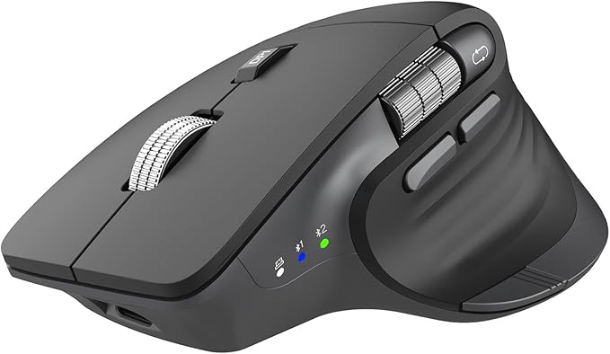 CITLLA Wireless Bluetooth Mouse, Ergonomic Rechargeable Silent Mouse with Multi-Device, Adjustable DPI, Flying Scroll & Thumb Wheel, Bluetooth Mice for Laptop, Computer, Tablet, Smartphone (Black)