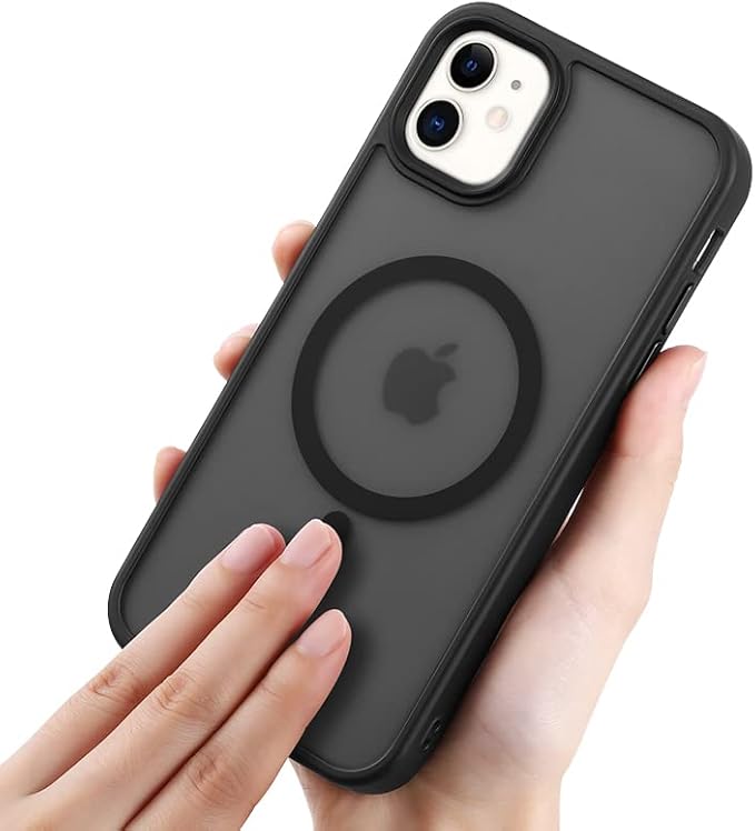 Magnetic Designed for iPhone 11 Case, [Military Grade Drop Tested] [Compatible with MagSafe] Slim Protective Translucent Matte Case for iPhone 11 Phone Case(6.1"), Frosted Black