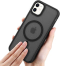 Magnetic Designed for iPhone 11 Case, [Military Grade Drop Tested] [Compatible with MagSafe] Slim Protective Translucent Matte Case for iPhone 11 Phone Case(6.1"), Frosted Black