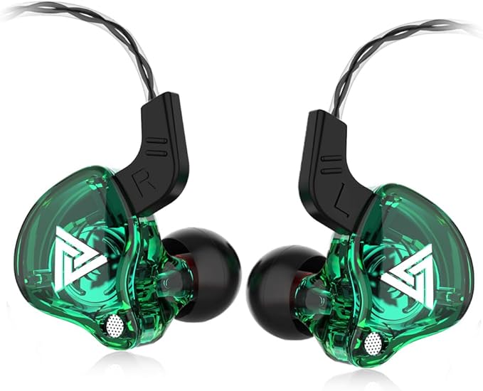 Gaming Earbuds with Mic,Universal 3.5mm HiFi Sport Headphones in Ear Earphone for Running with Microphone Headset Music Earbuds (with mic, Green)