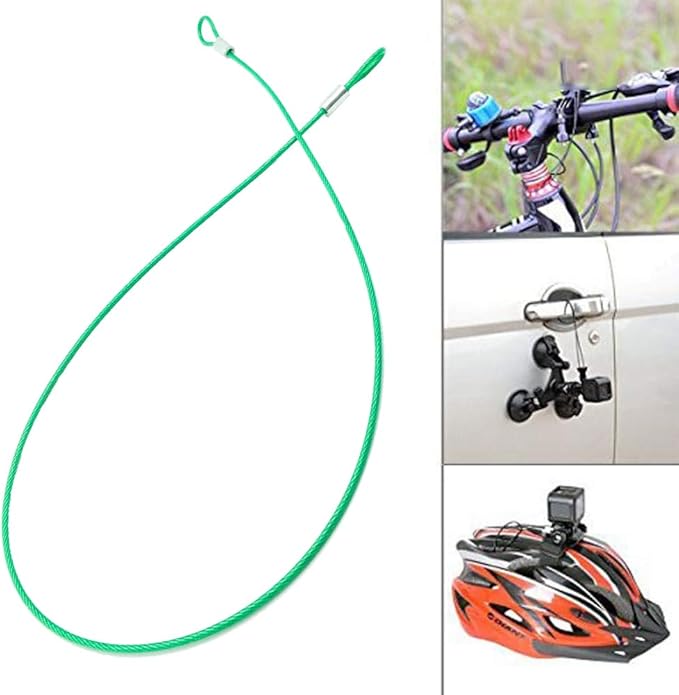8 Pack Safety Stainless Steel Tethers,Colorful Coated Security Tether Lanyard Kit Cable Wire Compatible with Sporting Camera All Editions,Action Camera Series Devices and Other Applicable Equipment