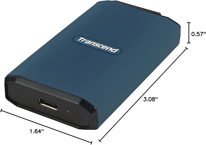 Transcend ESD410 2TB External SSD, Up to 2000MB/s, Supports Apple 4K 60fps ProRes, for iPhone17/15/16/iPad/Mac/Tablets/PS5/Windows/Android, IPX5 Water-Resistant, USB 3.2 Gen2 (20Gbps) Portable SSD