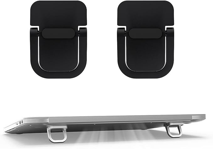 2pcs Keyboard Stands, Mini Laptop Stand for Desk, Portable Laptop Stand Compatible with MacBook Air Pro, Dell XPS, Lenovo, HP More. (Black)