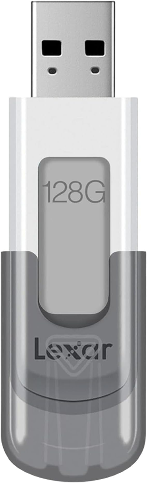 Lexar 128GB 2-Pack JumpDrive V100 USB 3.2 Gen 1 Flash Drive for Storage Expansion and Backup, Up To 100MB/s Read, Gray (LJDV100128G-B2HNU)