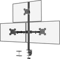 WALI Tall Triple Monitor Mount for 13-27 inch Computer Screens, 3 Monitor Desk Mount, Holds up to 22 lbs, Adjustable Triple Monitors Stand with Swivel Tilt Rotation, 75x75/100x100mm (M003), Black