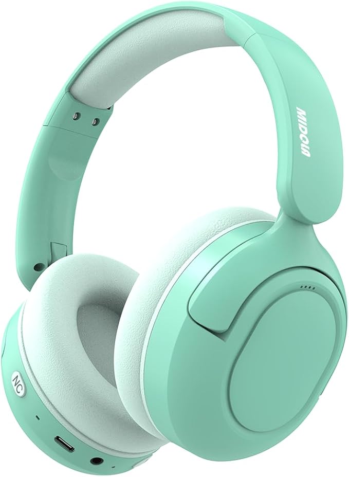 MIDOLA Kids Bluetooth Headphones Active Noise Cancelling Lightweight Wireless Headphone for Kid Volume Limited 85/94dB Foldable Over-Ear Headset with Mic,68 Hours Playtime,for Toddler Child Green