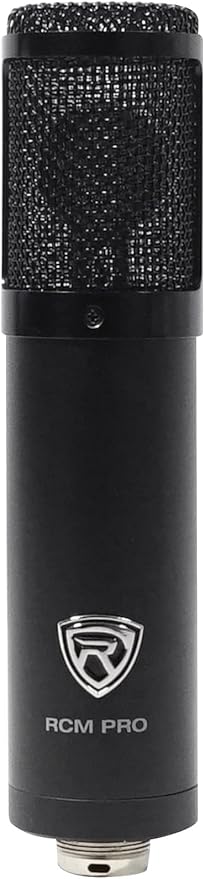 Rockville RCM PRO Professional Studio Condenser Microphone, Samsung Capacitors, Cardioid Pattern, Shock Mount Included, Large Diaphragm, for Vocals and Podcasting