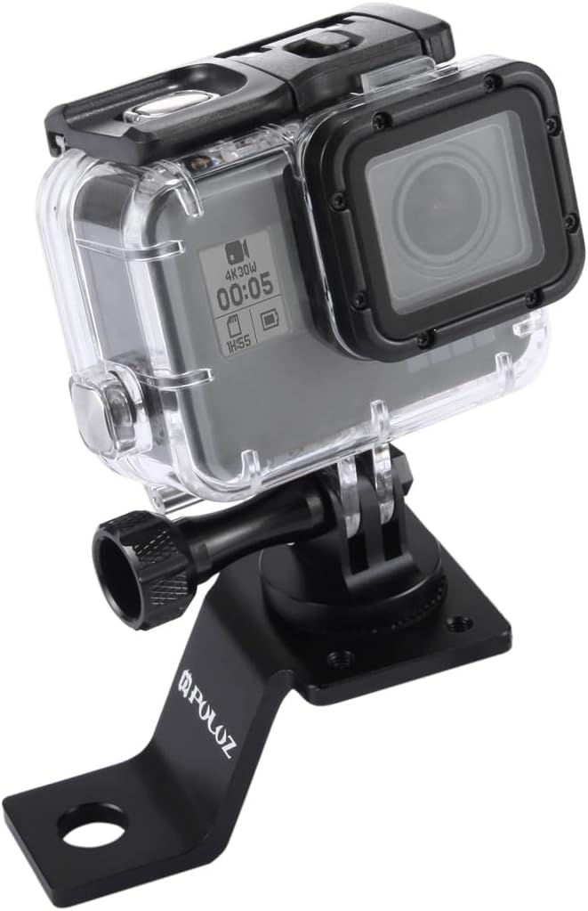 PULUZ Motorcycle Mirror/Pinch Bolt Mount Fixed Metal Bike Holder Mount for DJI Osmo Action/GoPro Hero 7 / Hero 6 / Hero 5 Hero 4 Session Xiaoyi MiJia Sport Camera