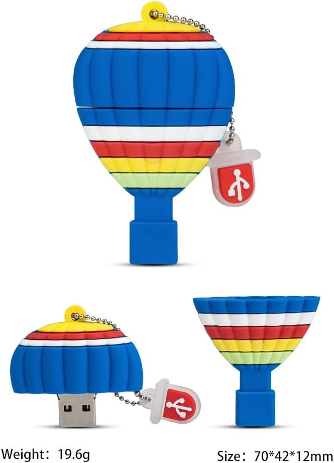 Cute USB Flash Drive 32GB Balloon Shape Computer Thumb Drive Memory Stick USB 2.0 Pendrive for Teachers, Students, Family and Friends (Balloon)