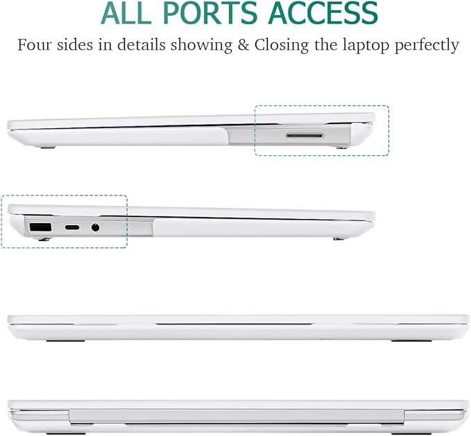 Case for 13.5" Microsoft Surface Laptop 5/4/3 with Metal Palm Rest ONLY 2019-2022 Release Models:1868/1951, Plastic Hard Shell Case with Keyboard Cover & Screen Protector, Matte Clear
