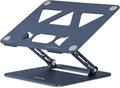 Aoviho Adjustable Laptop Stand for Desk,Portable Laptop Stand Holder and Riser,Foldable Aluminum Notebook Computer Stands for MacBook Air Pro HP Lenovo Dell Samsung Chromebook, 10-15.6 inch,Navy Blue