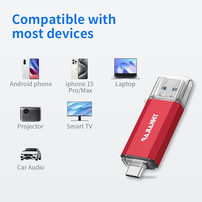 Thkailar 32GB 3 Pack USB C Flash Drive OTG USB 3.1 Thumb Drive Compatible with Android Phone,MacBook Pro,Laptops,Tablets,PC
