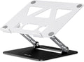 Aoviho Adjustable Laptop Stand for Desk,Portable Laptop Stand Holder and Riser,Foldable Aluminum Notebook Computer Stands for MacBook Air Pro HP Lenovo Dell Samsung, 10-15.6 inch (Silver-Gray-Black)