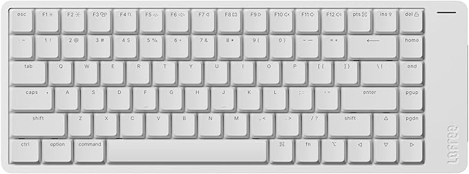 LOFREE Flow2 Low-Profile Mechanical Keyboard, Aluminum Alloy with Void Linear Switches, Rechargeable Wireless Keyboards with 3 Mode Connections for Windows, macOS (Silver with Silence, 84 Keys)