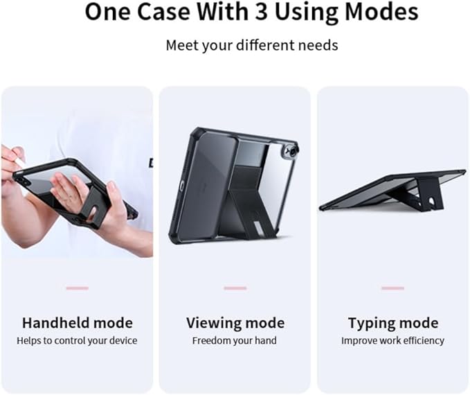 Clear Case for iPad Mini 5/4 with Stand, Transparent Back Cover Kickstand Case for iPad Mini 5th/4th Gen 7.9 inch