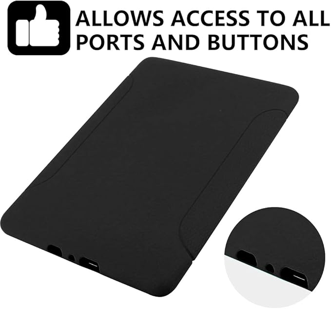 Youngme Case for All-New Kindle (11th Generation, 2024/2022 Release) - Slim Fit TPU Gel Protective Cover Case for All-New Kindle E-Reader 6" (Black)