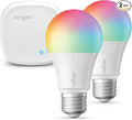 Sengled Smart Light Bulb Starter Kit, Smart Bulbs that Work with Alexa, Google Home, Color Changing Light Bulb, Alexa Light Bulbs, A19 E26 Dimmable Bulbs 800LM, 8.6W (60W Equivalent), 2 Pack with Hub
