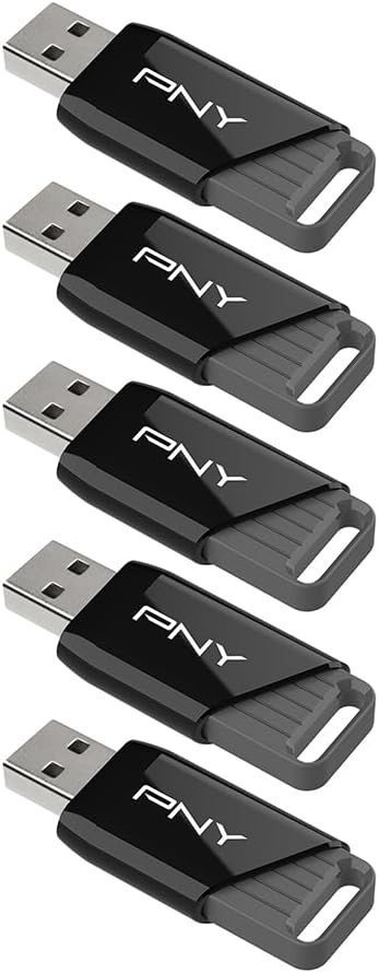 PNY 32GB Attaché X USB 3.2 Gen 1 Flash Drive, Advanced Performance Up to 130MB/s Read, Everyday Data Store & Transfer, Reliable Portable Storage, Durable, Type-A, Computers, Laptops, Desktops, 5-Pack