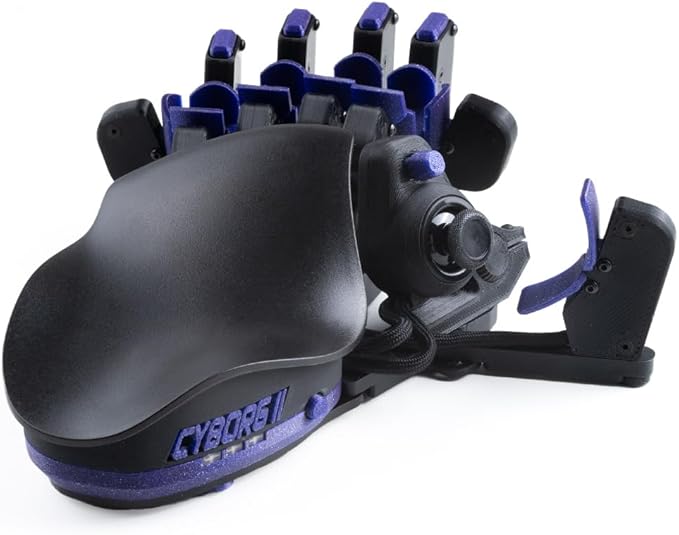 AZERON Gaming Keypad, Programmable One Handed Gaming Keyboard, with Hall Effect Analog and 30 Programmable Keys, 3D Printed Customized Keypad, for Righties (Galaxy Purple, Cyborg ll Compact)