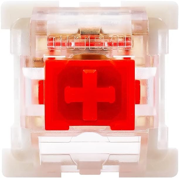 outemu Red Switches 20 Pack, 3 Pin 45gf Linear/RGB/Dustproof/RGB Key Switch - Cherry MX Equivalent DIY Replaceable Switches for Mechanical Keyboard