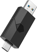RAOYI 128GB USB C Flash Drive 2 in 1 Type C + USB 3.0 Flash Drive Dual OTG Retractable Type-C Thumb Drive Portable Memory Stick for iPhone 17/16/15 iPad Pro Android Smartphone Tablet PC (Black)